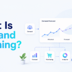 What is demand planning infographic showing demand forecast, inventory, purchasing, and analytics workflow