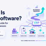 ERP software connecting inventory accounting purchasing warehouse ecommerce and reporting.