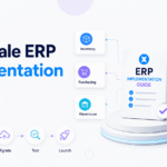 Wholesale ERP implementation guide showing inventory, purchasing, warehouse, accounting, reporting, ecommerce, EDI, planning, migration, testing, and launch workflows.