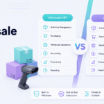 Wholesale ERP workflow connecting inventory, purchasing, warehouse, accounting, and ecommerce.