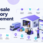 Wholesale inventory management guide showing inventory, purchasing, warehouse, and order fulfillment workflows.