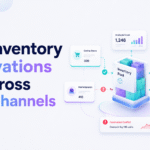 Illustration showing why inventory reservations fail across sales channels, with a central inventory pool connected to online store, marketplaces, retail POS, and B2B portal, highlighting a reservation conflict and oversold stock.