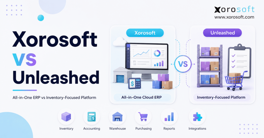 Xorosoft vs Unleashed ERP and inventory software comparison for growing product businesses.