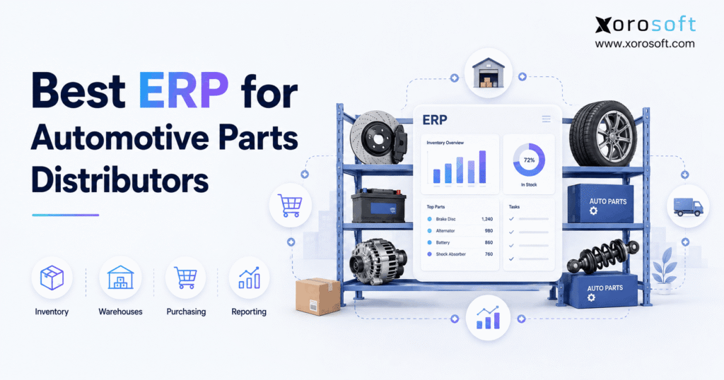 Auto parts distribution ERP dashboard for automotive inventory and warehouse management
