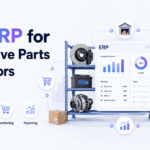 Auto parts distribution ERP dashboard for automotive inventory and warehouse management