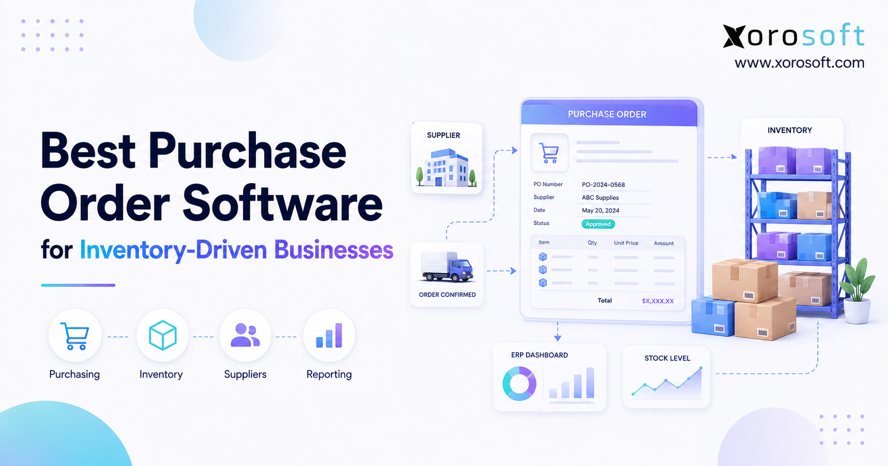 Best purchase order software for inventory-driven businesses managing suppliers, stock, and warehouse receiving.