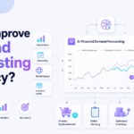 AI demand forecasting accuracy dashboard for ecommerce inventory planning.