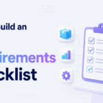 ERP requirements checklist illustration showing a digital checklist connected to inventory, analytics, database, workflow, and operations icons, with Xorosoft branding.