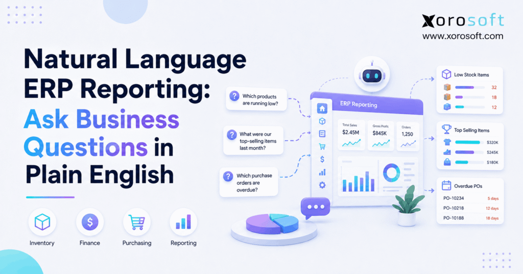 Natural language ERP reporting lets ecommerce operators ask business questions in plain English and access inventory, finance, and fulfillment insights.