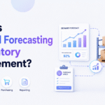 Demand forecasting in inventory management connects sales data, inventory levels, purchasing, and warehouse planning.