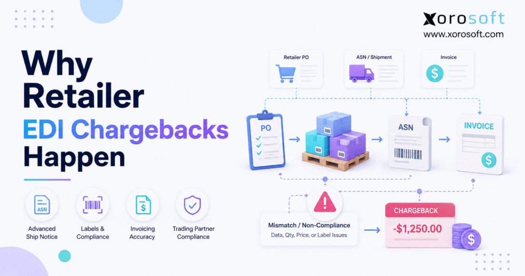 retailer EDI chargeback causes across wholesale fulfillment workflow