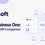 Xorosoft vs SAP Business One mid-market ERP comparison covering inventory, accounting, purchasing, warehouse, ecommerce, and manufacturing.