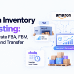 Amazon inventory forecasting diagram separating FBA, FBM, supplier lead times, and transfer demand.