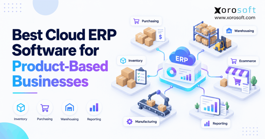 Cloud ERP for product businesses connecting inventory, purchasing, warehouse operations, ecommerce, and accounting.