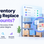 Inventory tracking and cycle counts comparing system stock records with physical warehouse inventory.