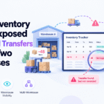 Warehouse inventory transfer tracking exposing an unrecorded stock movement between two warehouses.