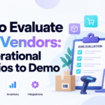 WMS vendor evaluation with 20 operational scenarios for receiving, picking, inventory, and integrations