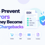 How to prevent EDI errors before they become retailer chargebacks blog banner with Xorosoft branding.