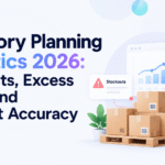 Inventory planning statistics 2026 with stockouts, excess stock, and forecast accuracy.