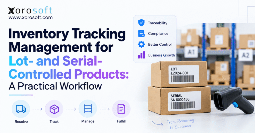 Lot and serial inventory tracking workflow.