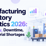 Manufacturing inventory statistics 2026 showing accuracy, downtime, and material shortages.