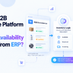 B2B inventory availability architecture connecting ecommerce with ERP inventory data.