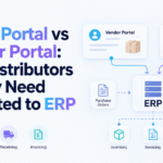 Vendor portal vs supplier portal ERP graphic for distributors