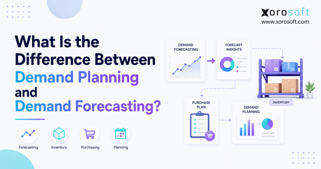 Demand forecasting and demand planning comparison for ecommerce inventory management.