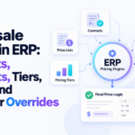 Wholesale pricing ERP for contracts, price lists, tiers, and customer overrides.