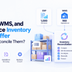 ERP WMS inventory reconciliation showing different ERP, warehouse, and ecommerce inventory counts.
