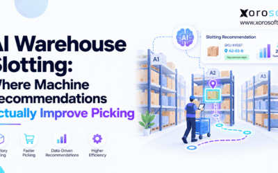 AI Warehouse Slotting Where Machine Recommendations Actually Improve Picking AI warehouse slotting recommendations optimizing SKU locations to reduce picker travel time and improve warehouse efficiency.