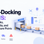 Cross docking WMS workflow showing inbound pallets routed directly to outbound shipping lanes.