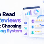 Blog header image for “How to Read ERP Reviews Without Choosing the Wrong System” with review cards, comparison dashboard, and Xorosoft branding.