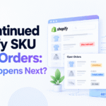 Discontinued Shopify SKU with open customer orders awaiting fulfillment, inventory verification, and warehouse processing.