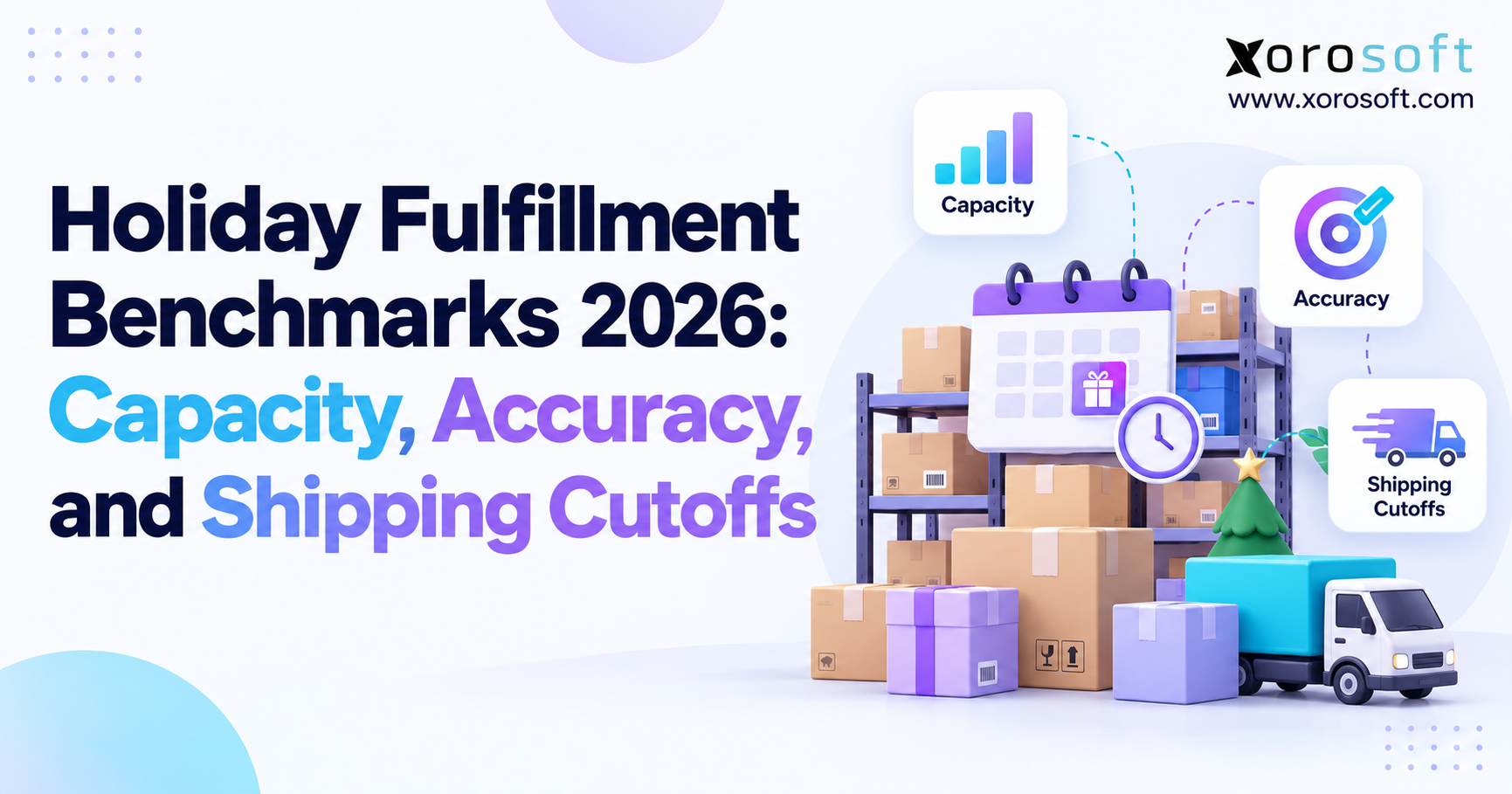 Holiday fulfillment benchmarks 2026 with capacity, accuracy, and shipping cutoffs.