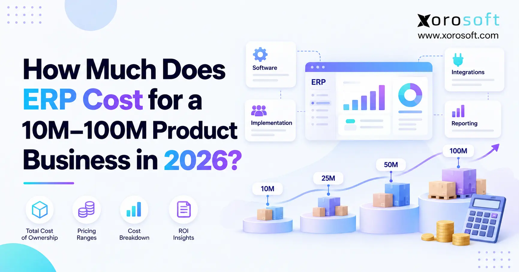 How Much Does ERP Cost for a 10M–100M Product Business in 2026 1. ERP cost planning for growing ecommerce brands with inventory, warehouse, and finance operations.