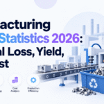 Manufacturing Scrap Statistics 2026: Material loss, production yield, scrap rates, and manufacturing cost analysis.