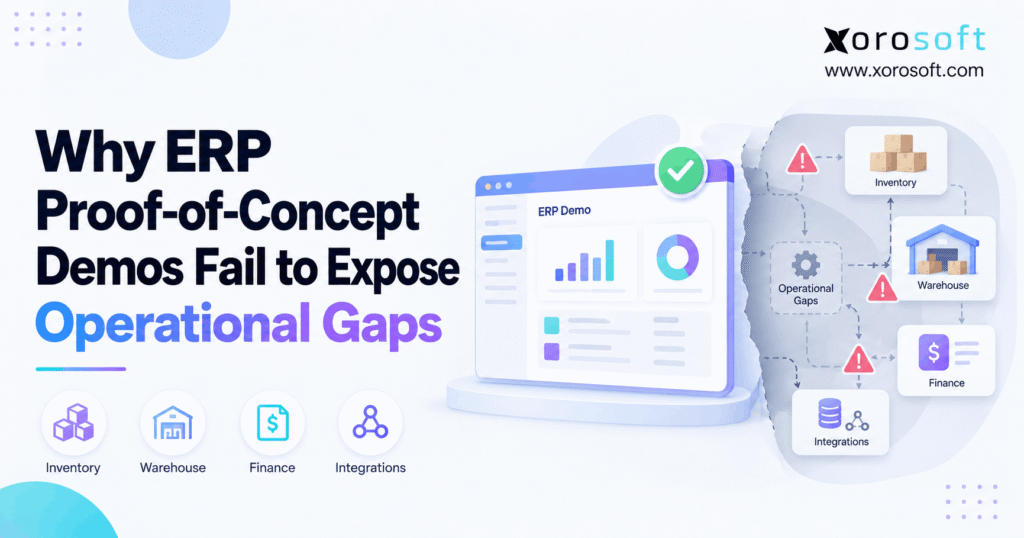 ERP proof of concept demos revealing hidden operational gaps in inventory, warehouse management, finance, and integrations.