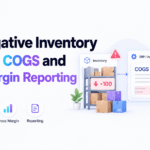 Negative inventory accounting showing how stock shortages distort COGS and gross-margin reporting.